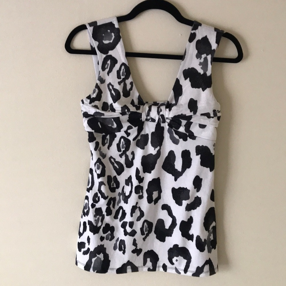 Express Black/White Cheetah Print Tank Top